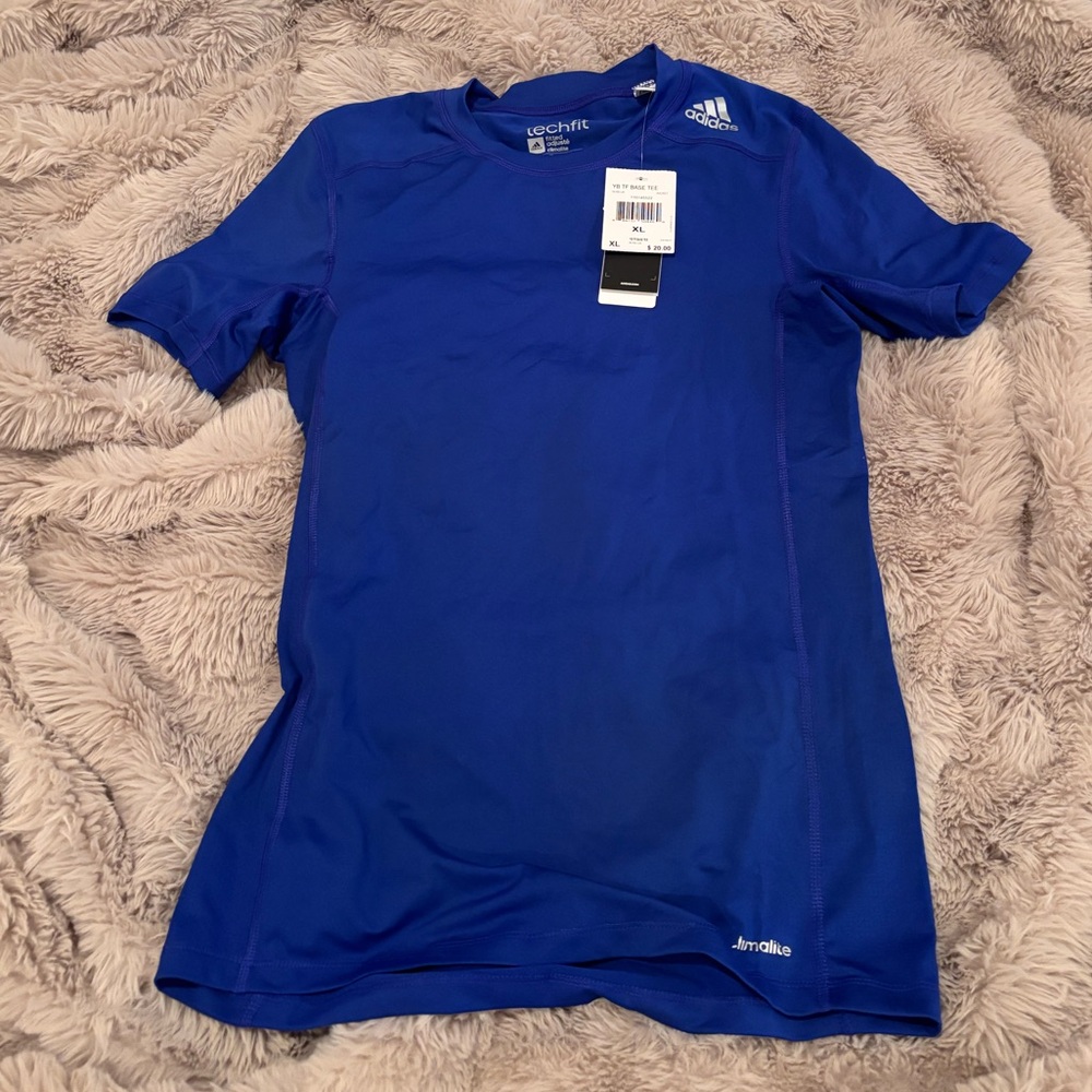 Adidas Techfit Blue Tee
